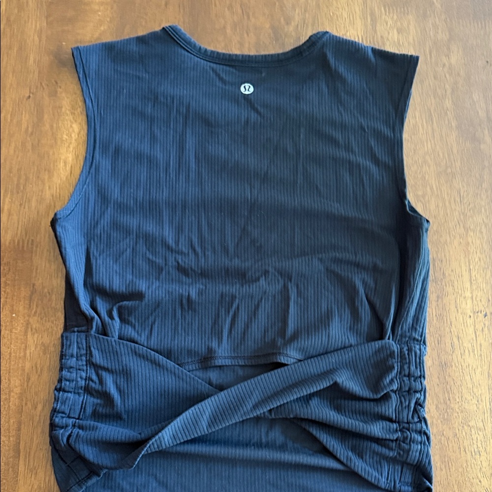 lululemon athletica black Ribbed Twist-Waist Tank